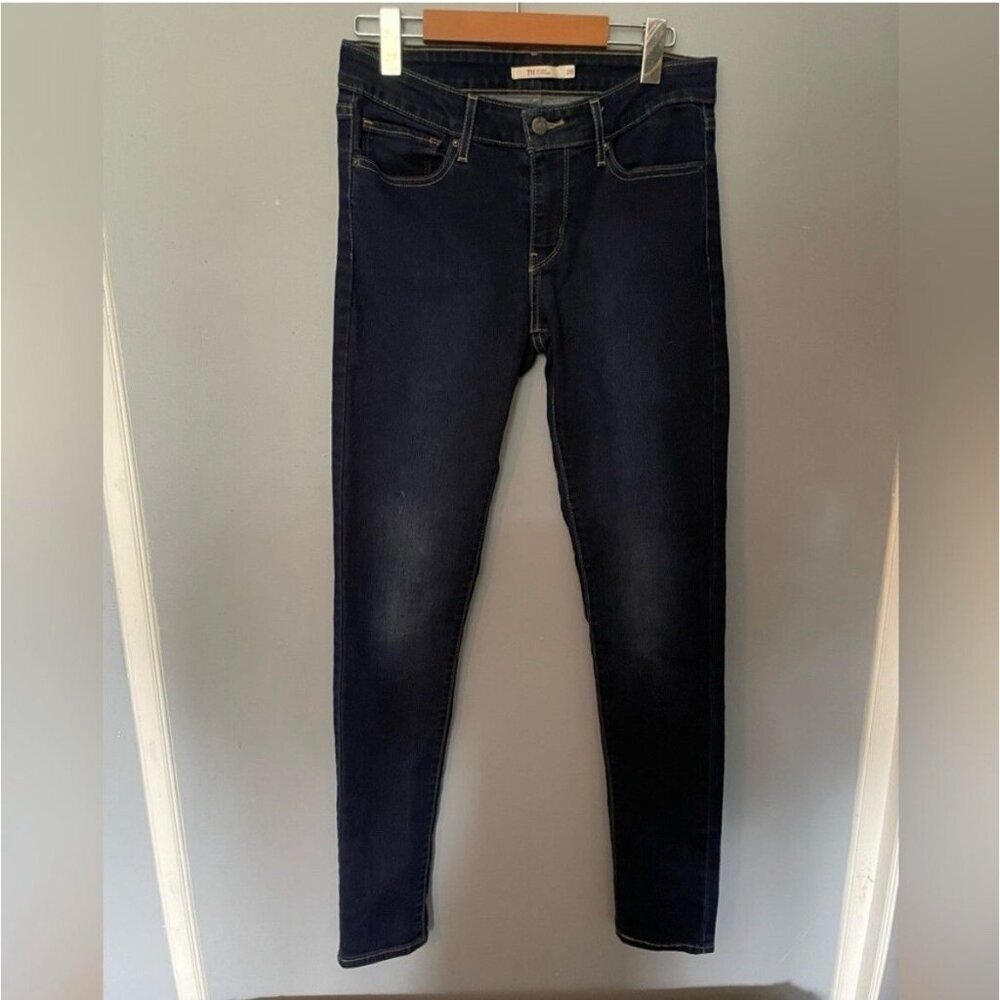 Levi's 711 Skinny Jeans Women's Size 28 Denim Pants Dark Wash Casual